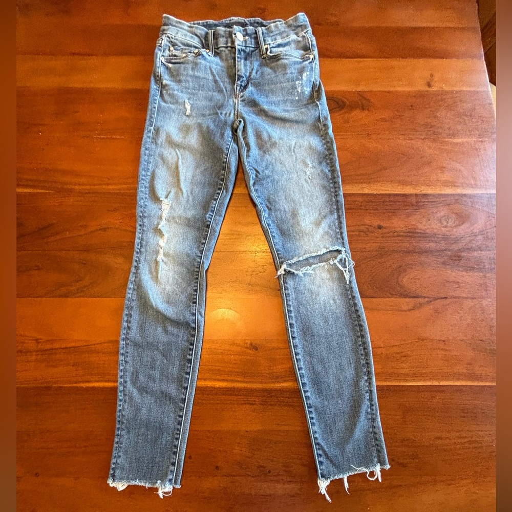 Mother Looker Ankle Fray Jeans